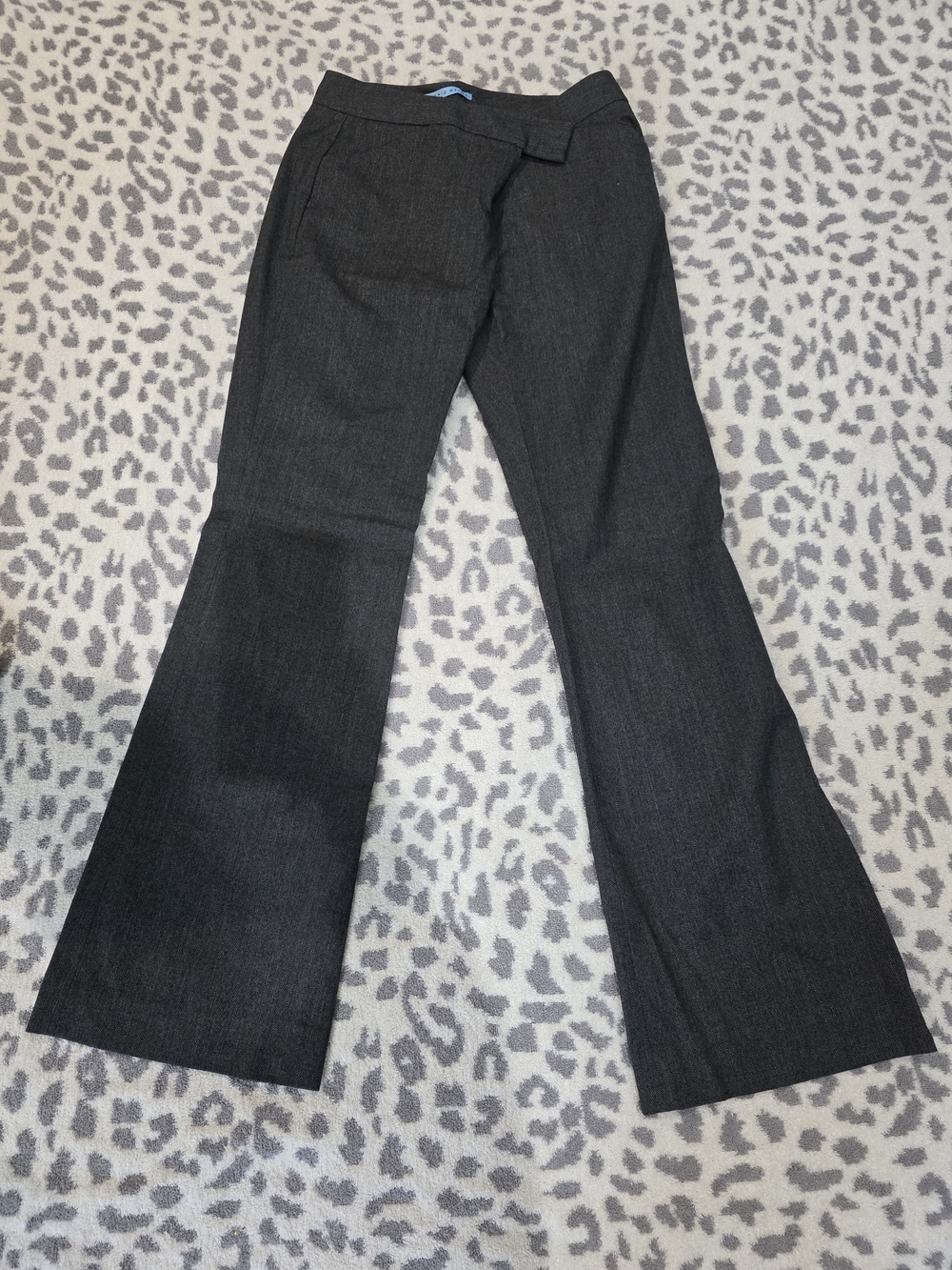 ANTONIO MELANI Charcoal Gray Boot-Cut Trousers